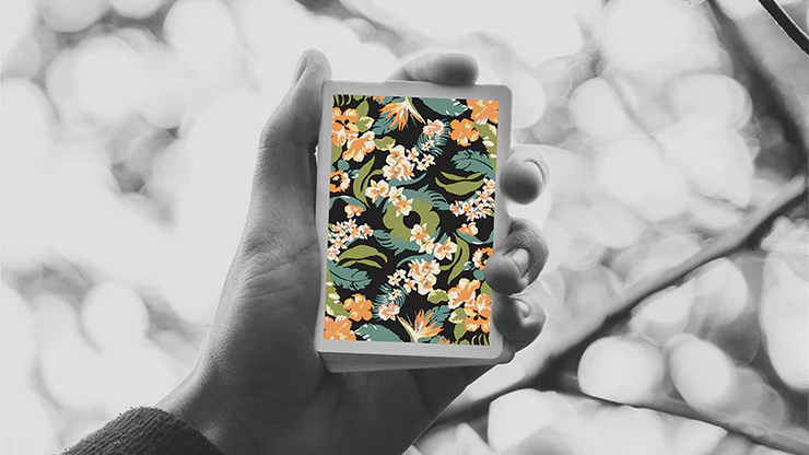Flora Black Playing Cards USPCC - Image 3