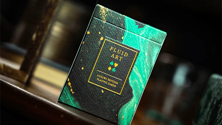 Fluid Art Green Luxury Playing Cards TCC - Image 5