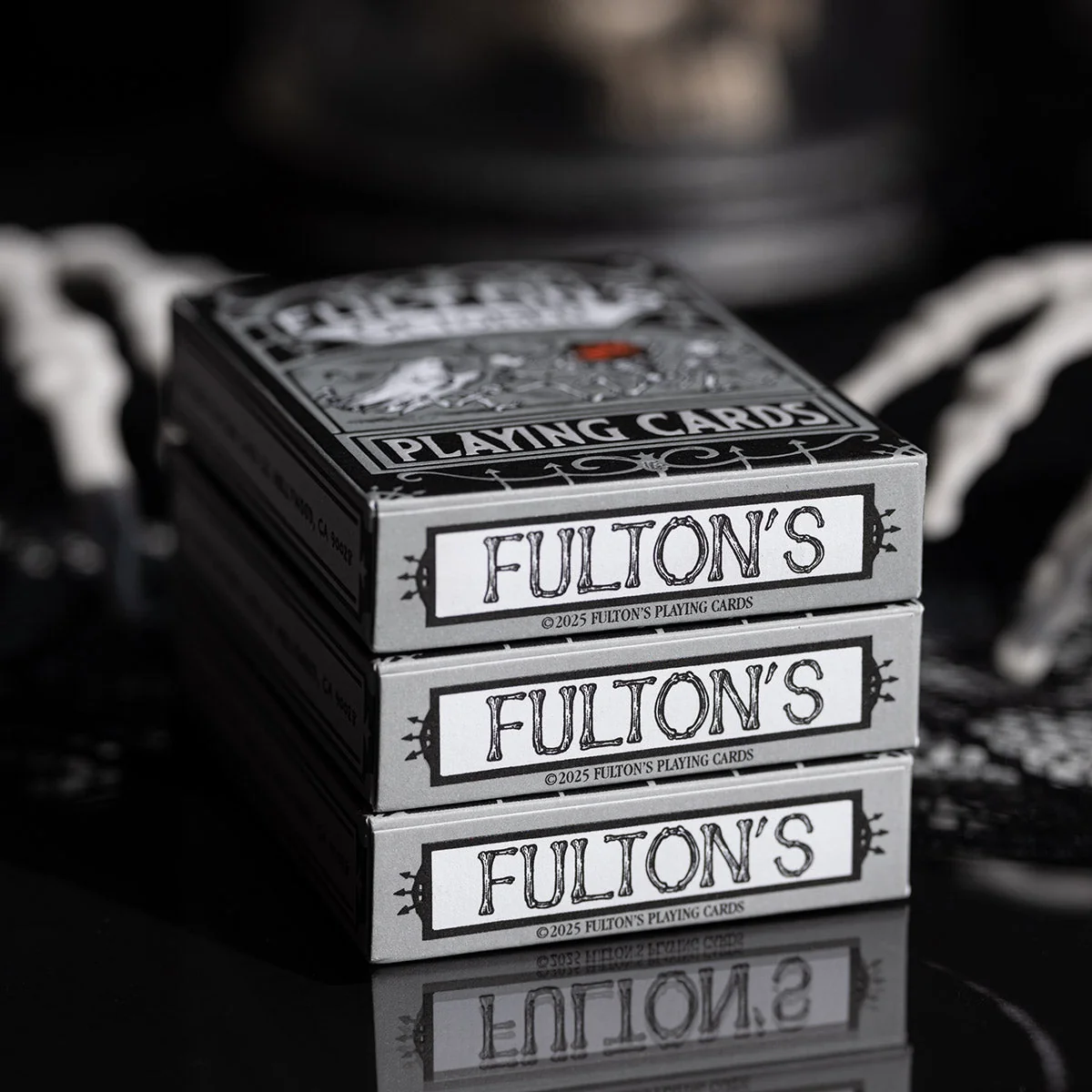 Fultons October Tombstone Grey Halloween Playing Cards - Image 3