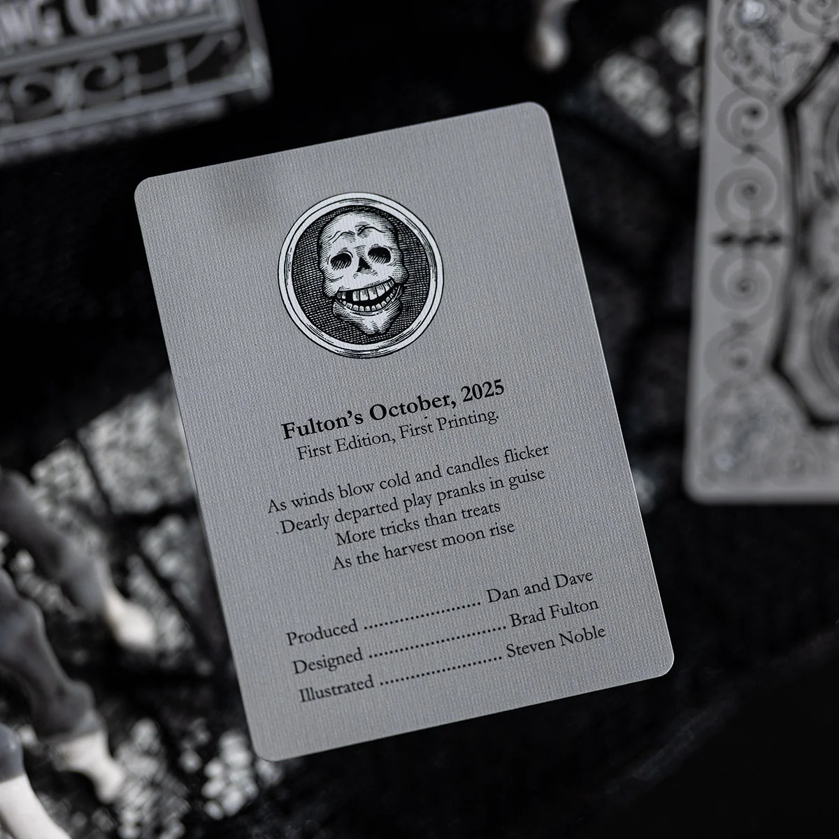 Fultons October Tombstone Grey Halloween Playing Cards - Image 9
