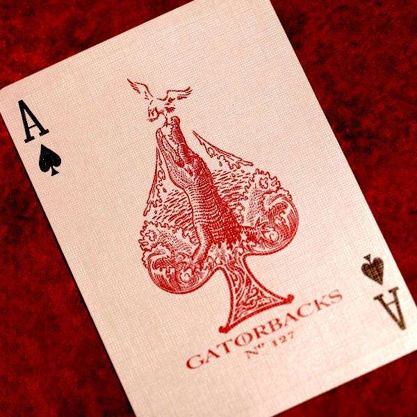 Gatorbacks Metallic Red Playing Cards USPCC - Image 2