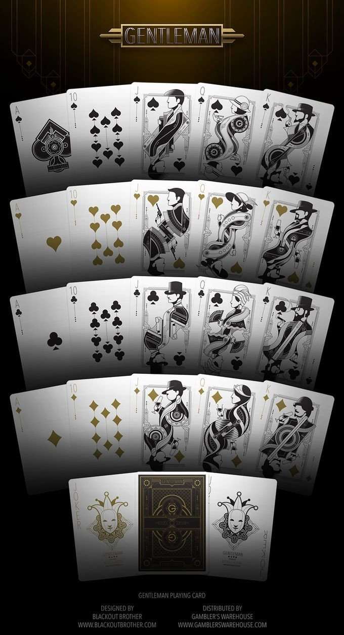 Gentleman White Bicycle Playing Cards - Image 2