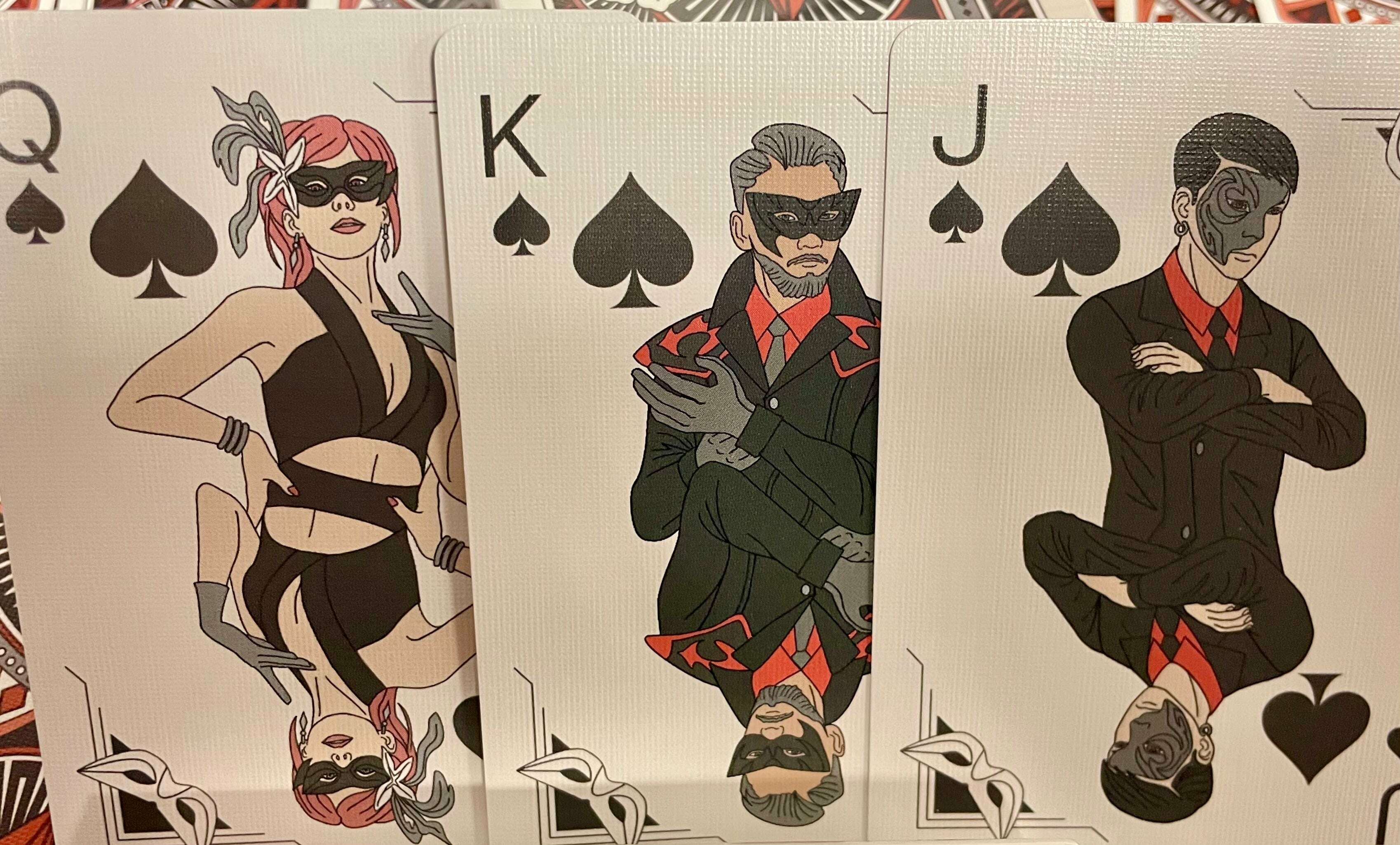 Gilded Masquerade Bicycle Playing Cards - Image 8