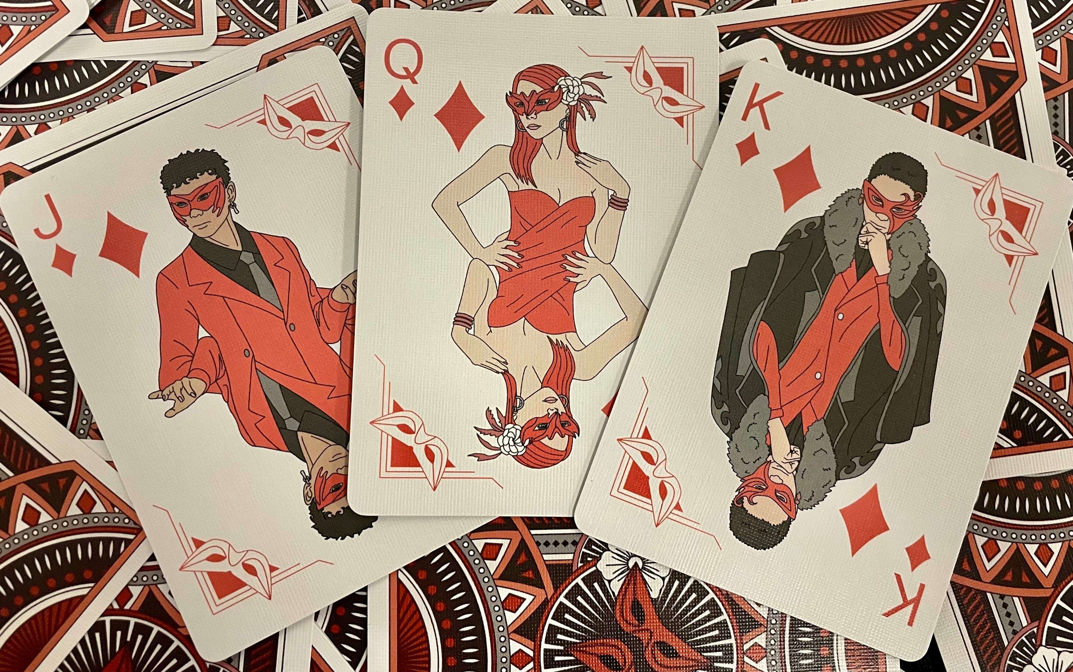 Gilded Masquerade Bicycle Playing Cards - Image 9