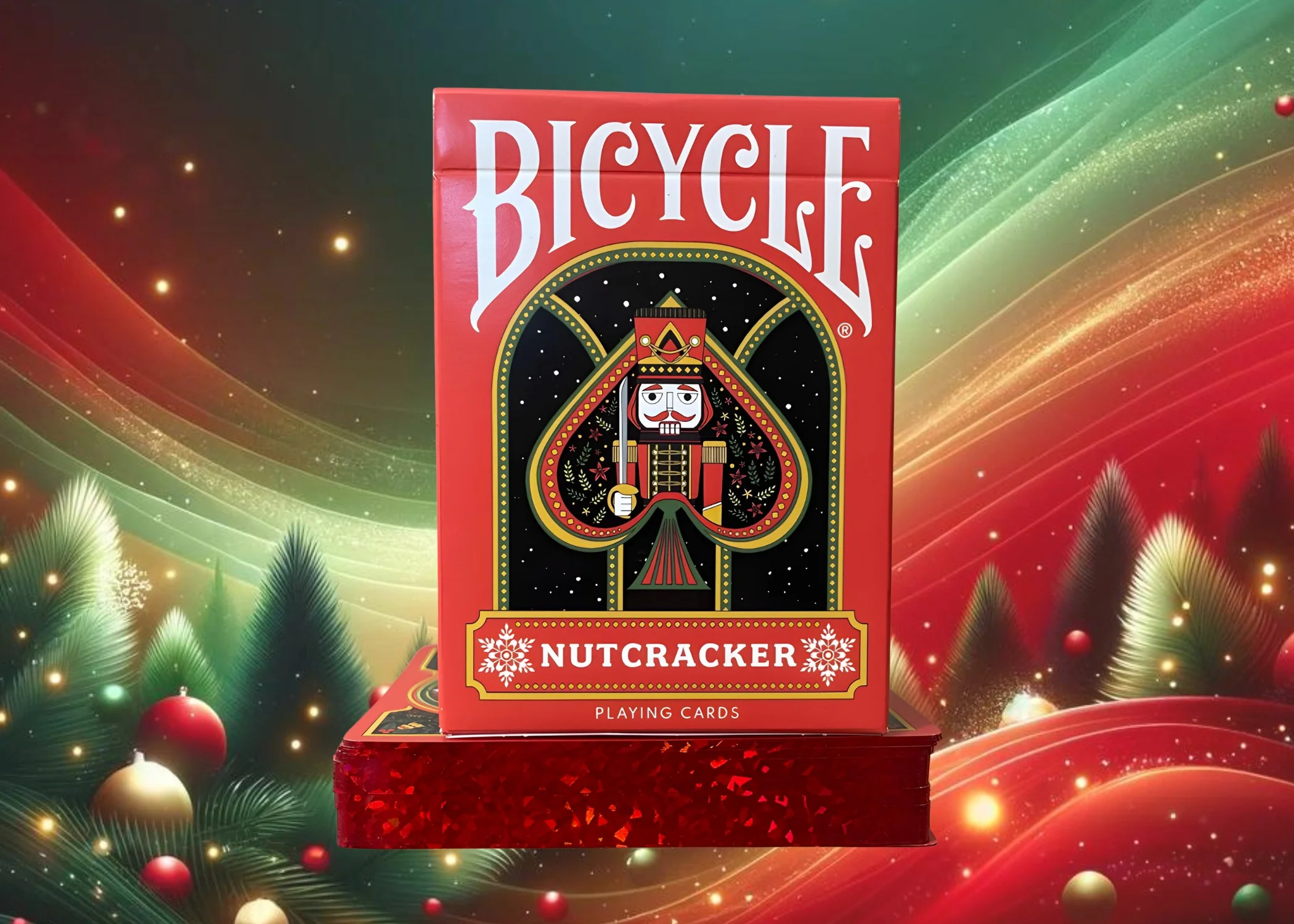 Gilded Nutcracker Bicycle Playing Cards - Image 3