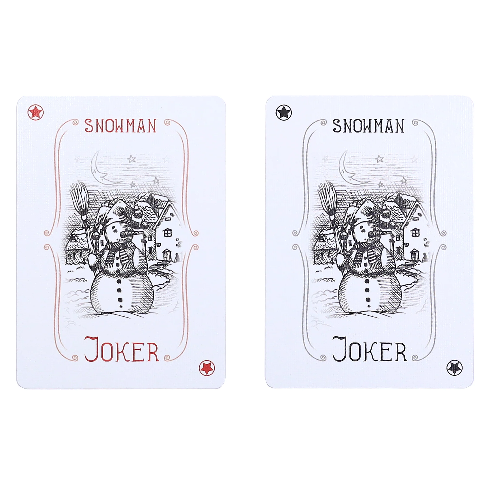 Gilded Snowman Back Blue -  Limited Edition Playing Cards - Image 3