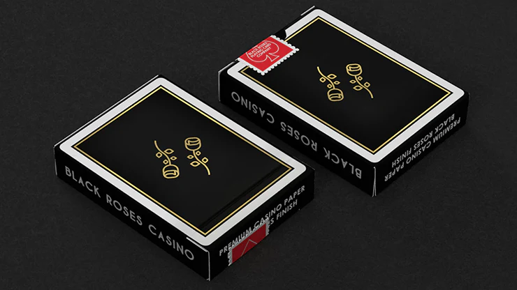 Gold Foil Black Roses Casino Playing Cards - Image 5