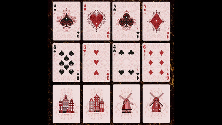 Grand Tulip Limited Edition Red Gilded Playing Cards by DCHC - Image 3