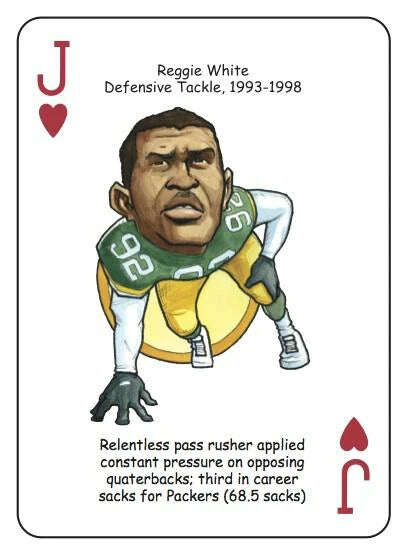 Green Bay Football Heroes Playing Cards - Image 3
