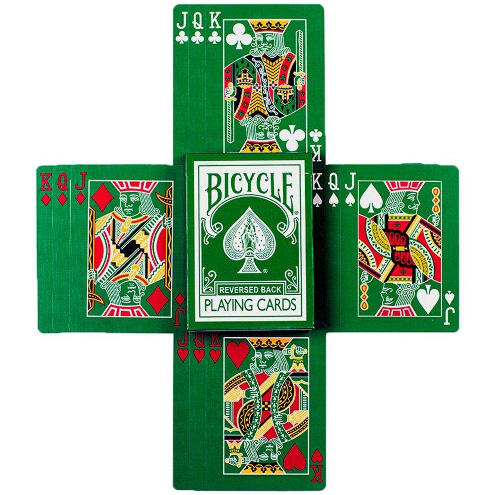 Green Reversed Rider Back v2 Bicycle Playing Cards - Image 2