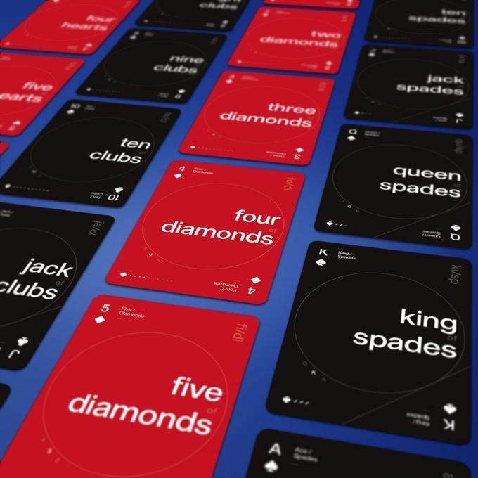 Grid v2 Typographic Playing Cards USPCC - Image 6