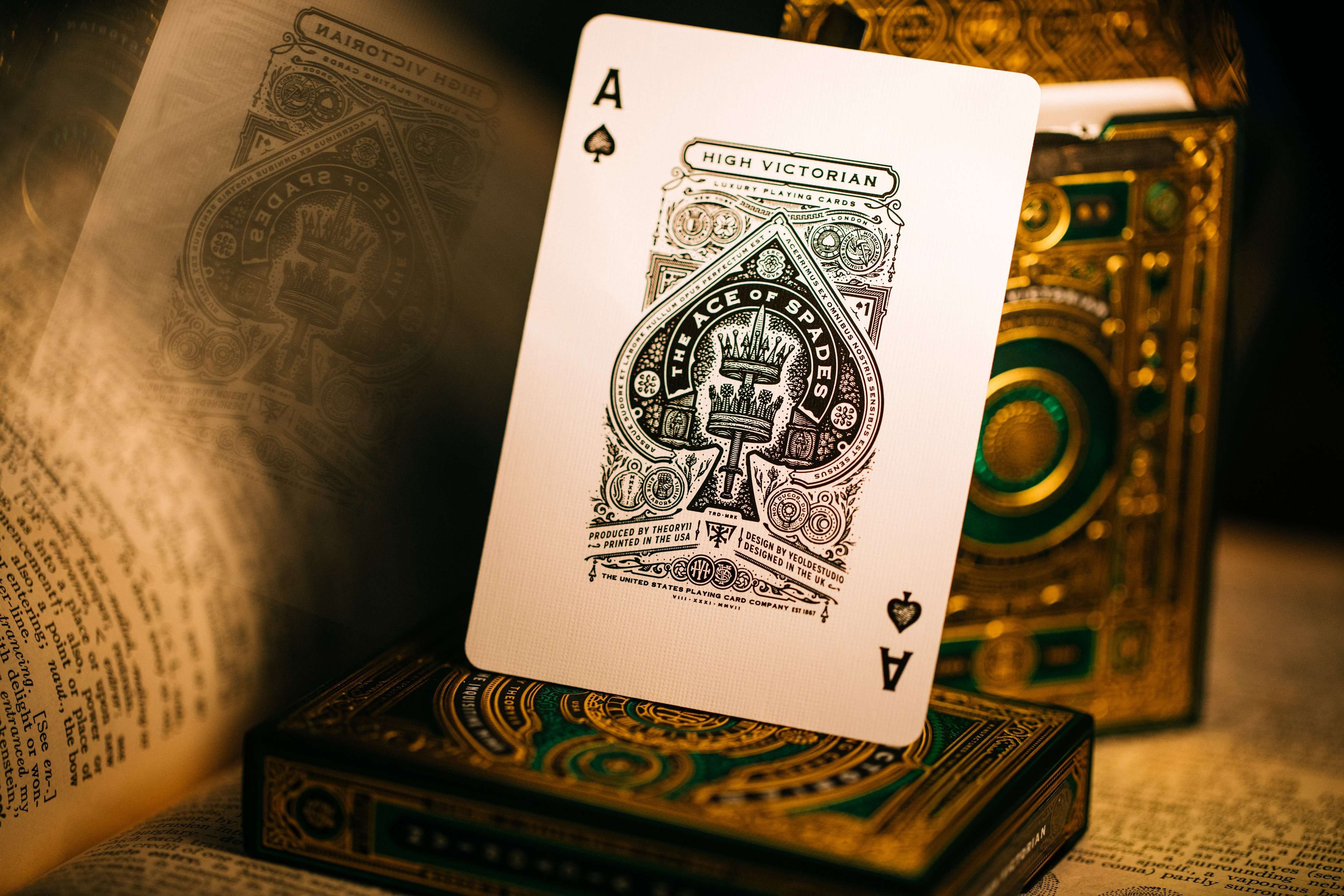 High Victorian Green Playing Cards by Theory11 - Image 8