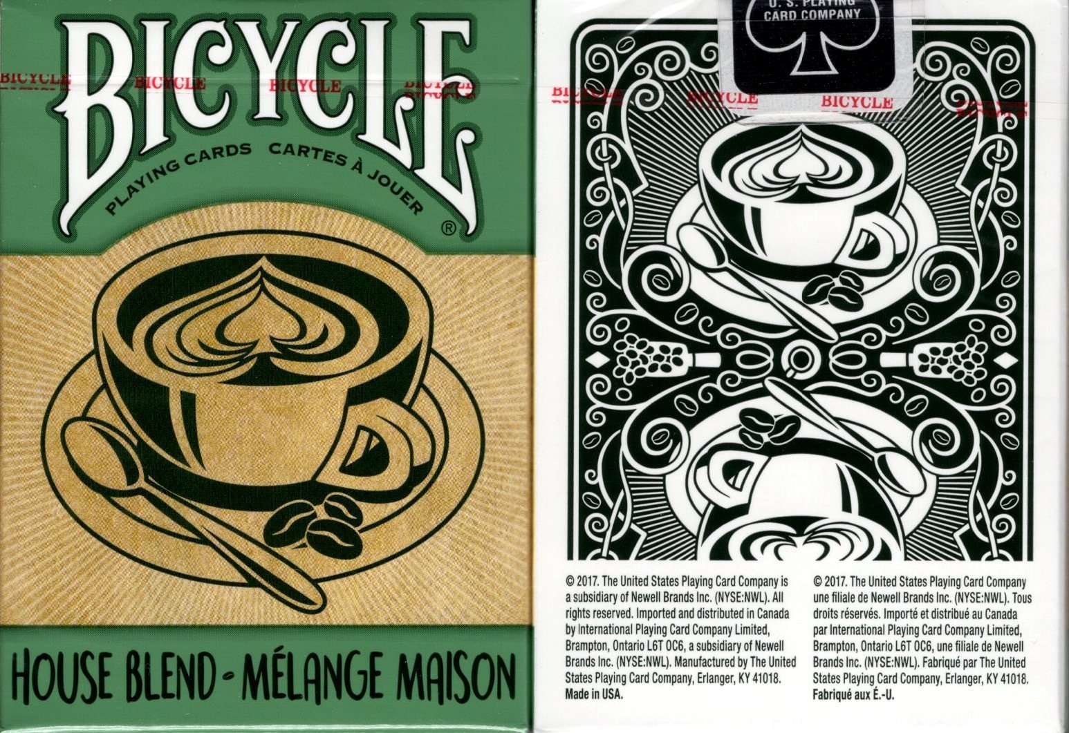 House Blend Green Bicycle Playing Cards