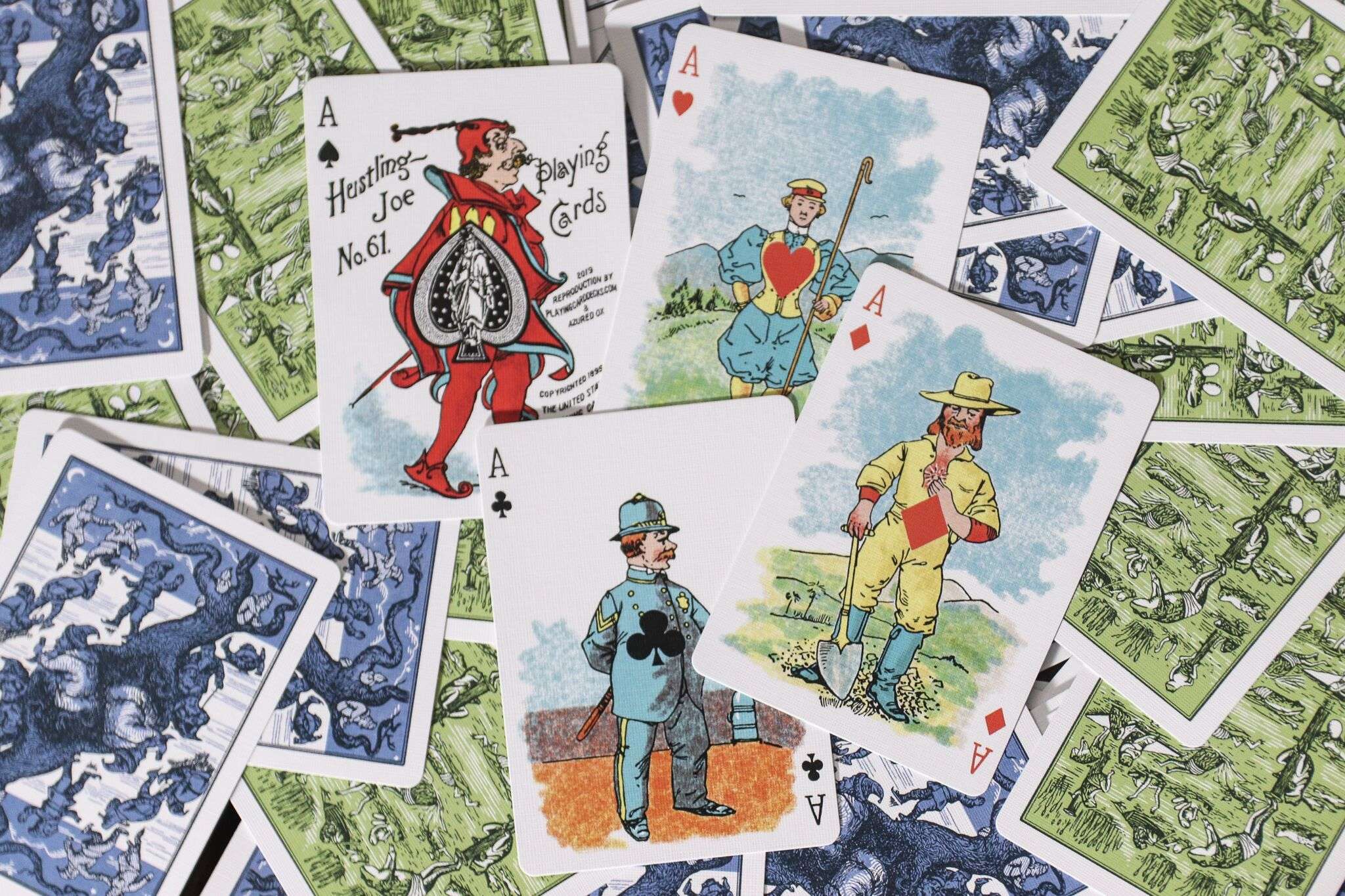 Hustling Joe Reproduction Gilded Playing Cards USPCC - Image 13
