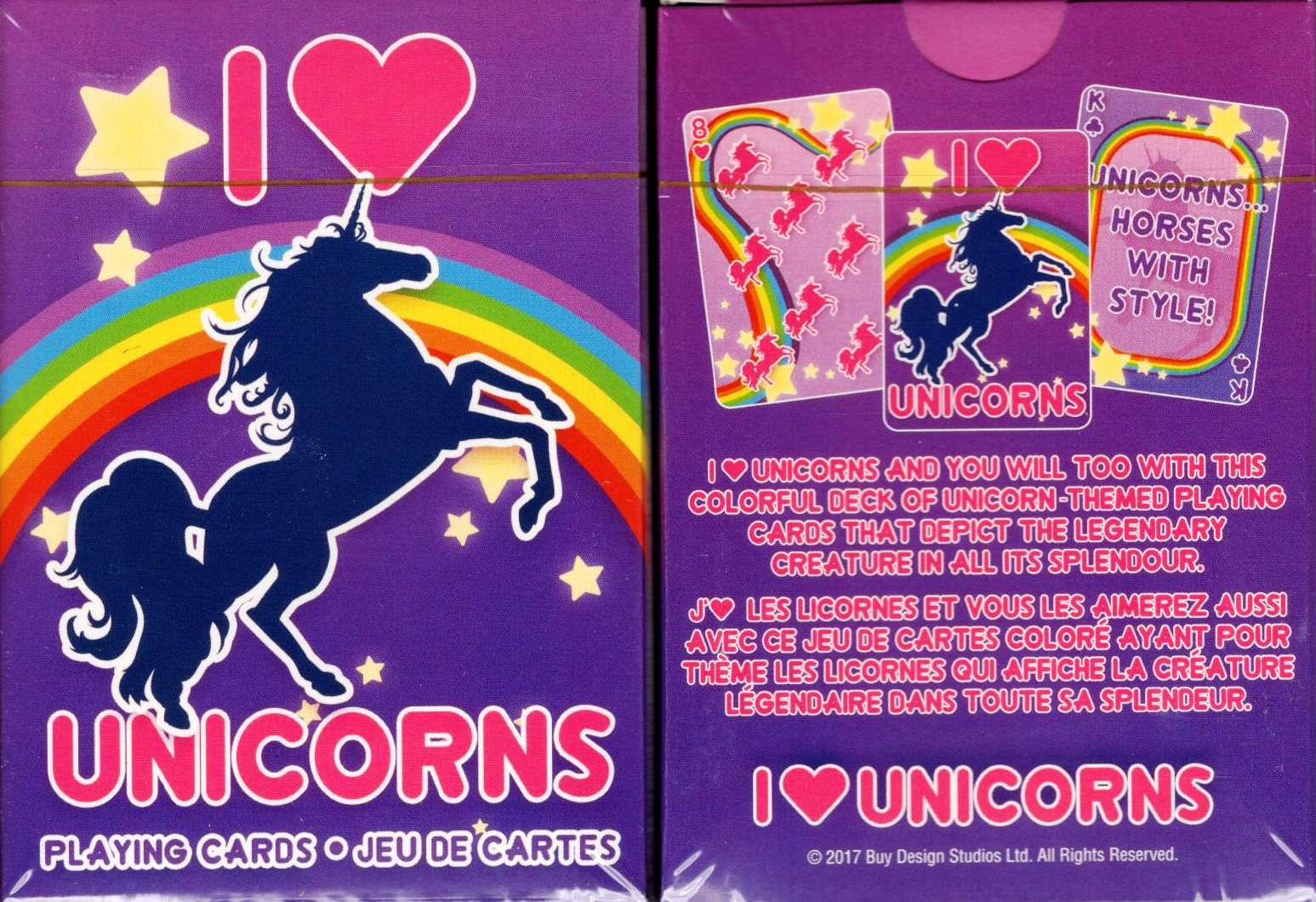 I Heart Unicorns Playing Cards Aquarius