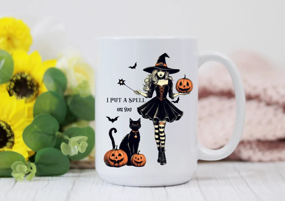 I Put A Spell On You...Halloween Witch - 15oz Coffee Mug - Image 2