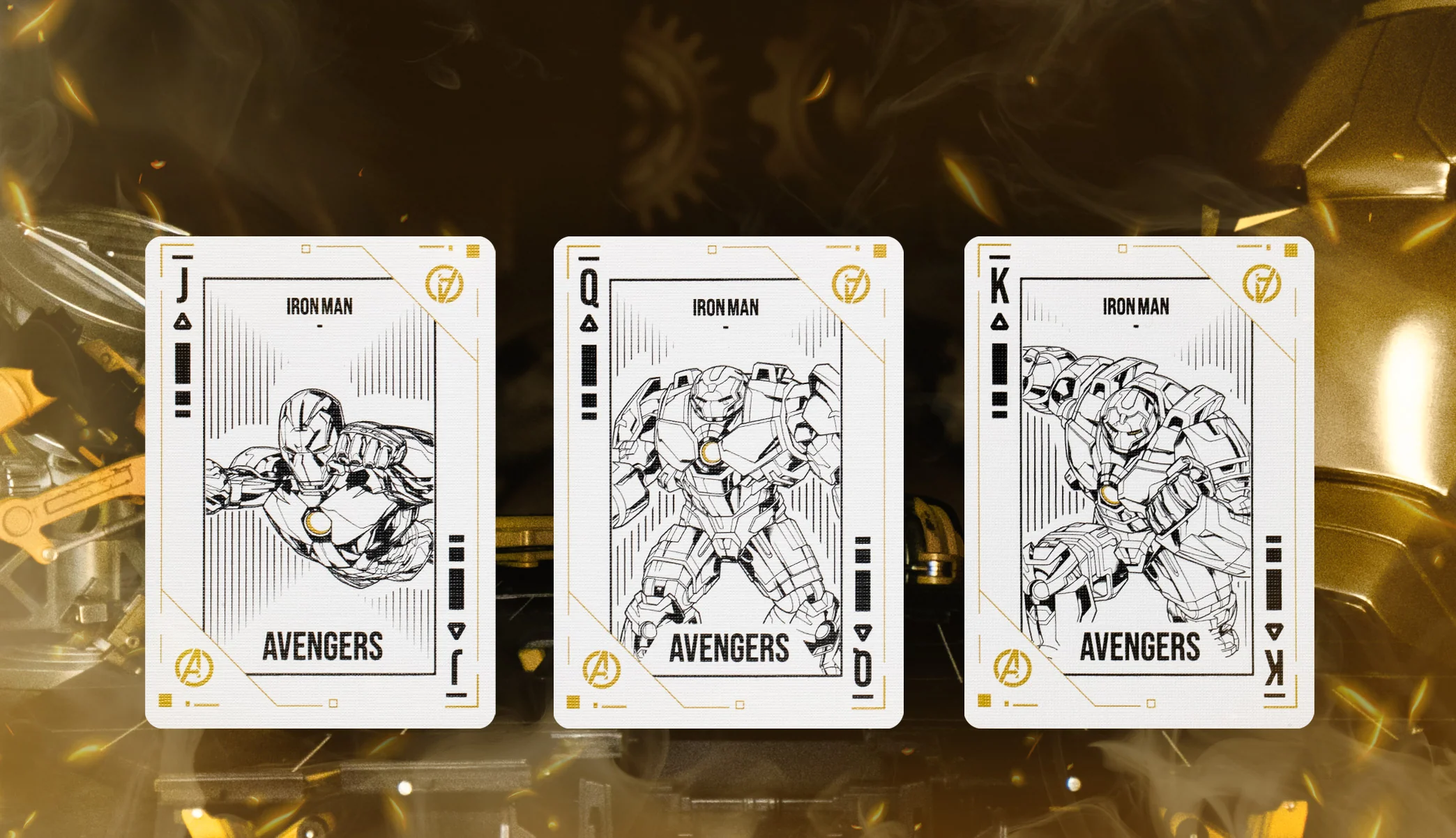 Iron Man Mark 21 Gold Playing Cards - Image 3