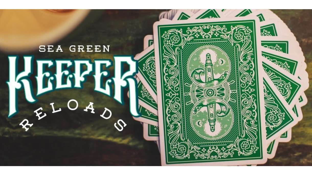 Keeper Sea Green Reloads (No Box) Playing Cards Cartamundi - Image 2