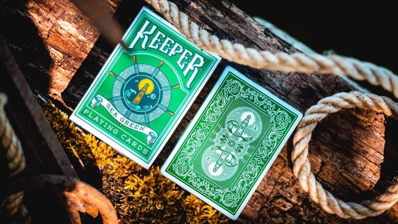 Keepers Sea Green Playing Cards Cartamundi - Image 5