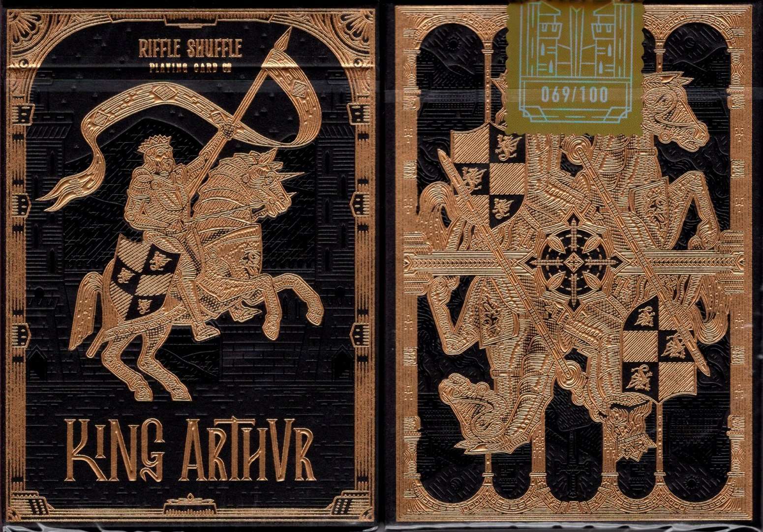 King Arthur Gold Gilded Playing Cards USPCC