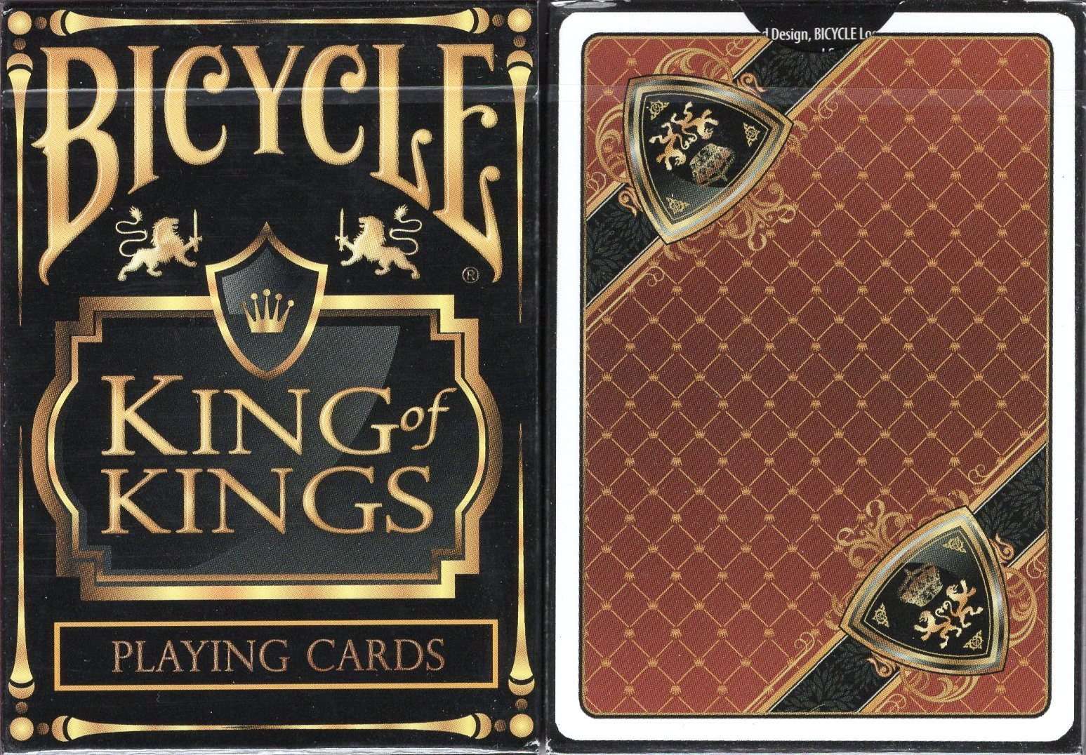 King of Kings Bicycle Playing Cards - Black & Red - Image 2
