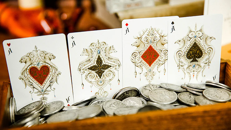 Kingdom Classic Silver Playing Card Collection 2 Deck Set USPCC - Image 2