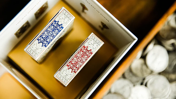 Kingdom Classic Silver Playing Card Collection 2 Deck Set USPCC - Image 3