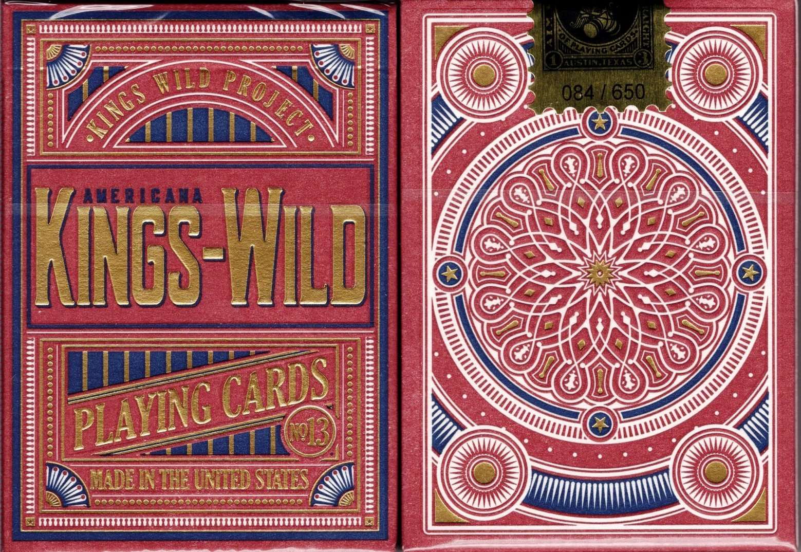 Kings Wild Americanas Gilded Playing Cards USPCC