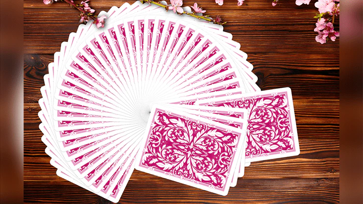 Leaves Summer Pink Playing Cards WJPC - Image 3
