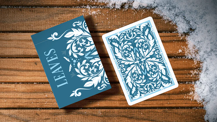 Leaves Winter Blue Playing Cards DCHC - Image 3