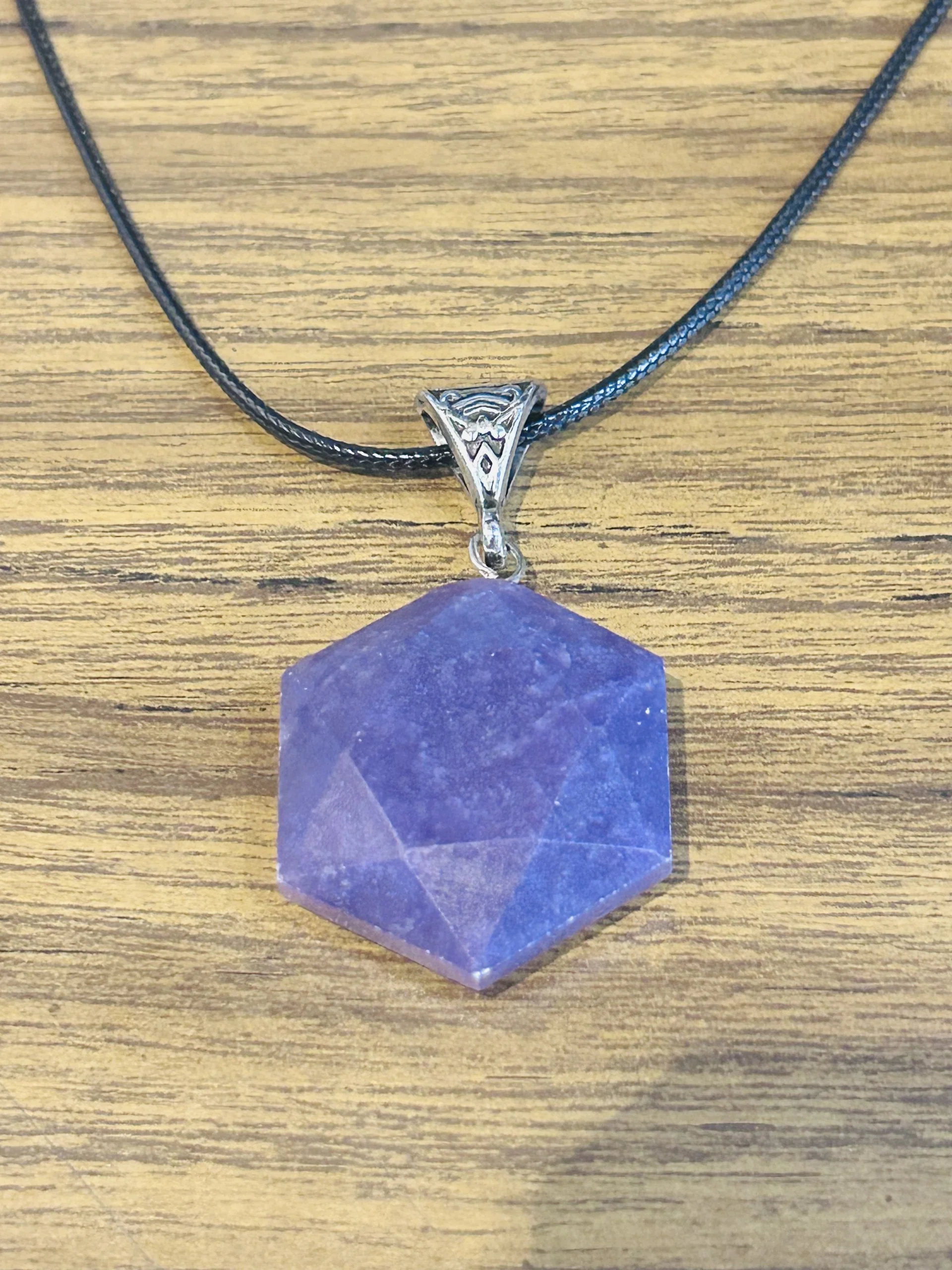 Lepidolite Hexagon Necklace - Image 4