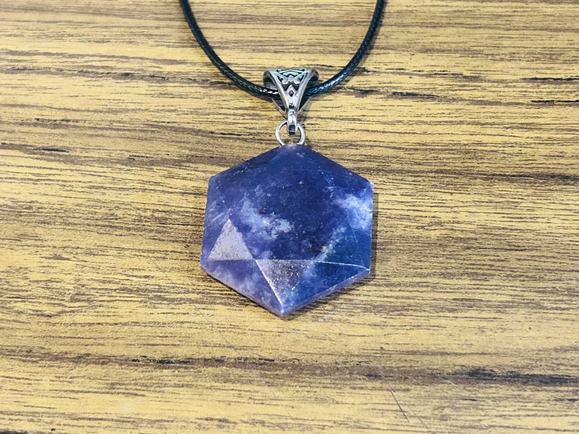 Lepidolite Hexagon Necklace - Image 5