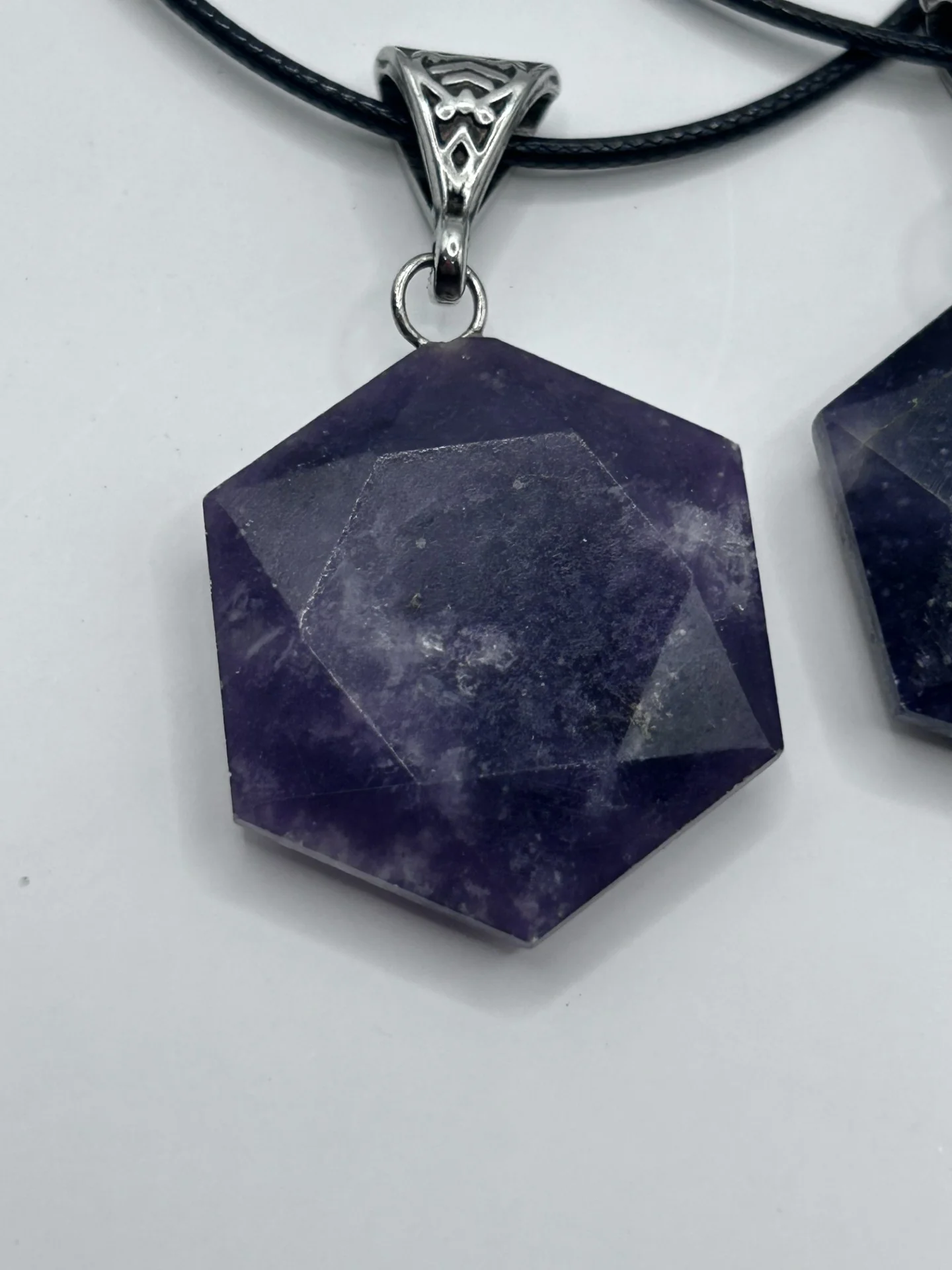 Lepidolite Hexagon Necklace - Image 6