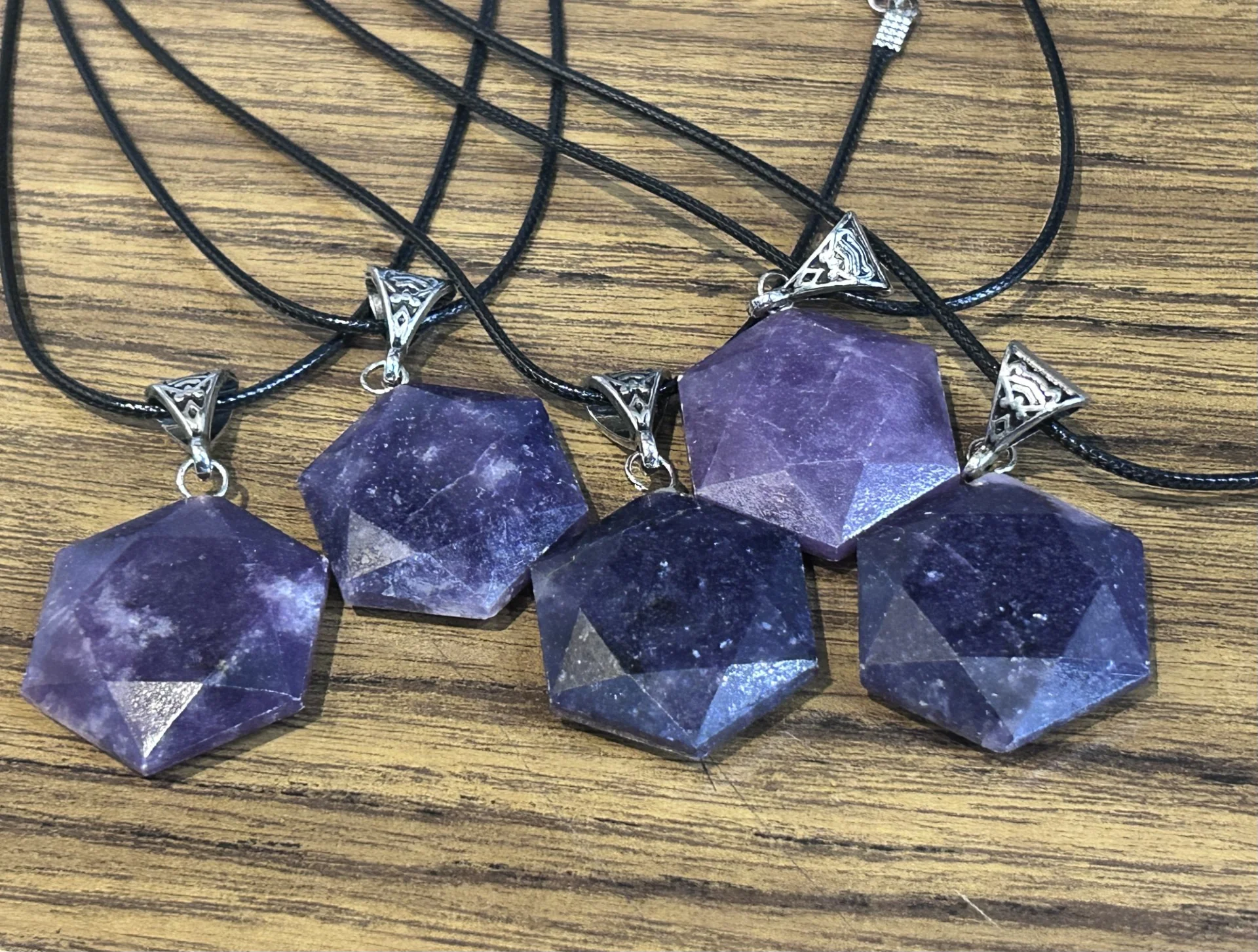 Lepidolite Hexagon Necklace - Image 7