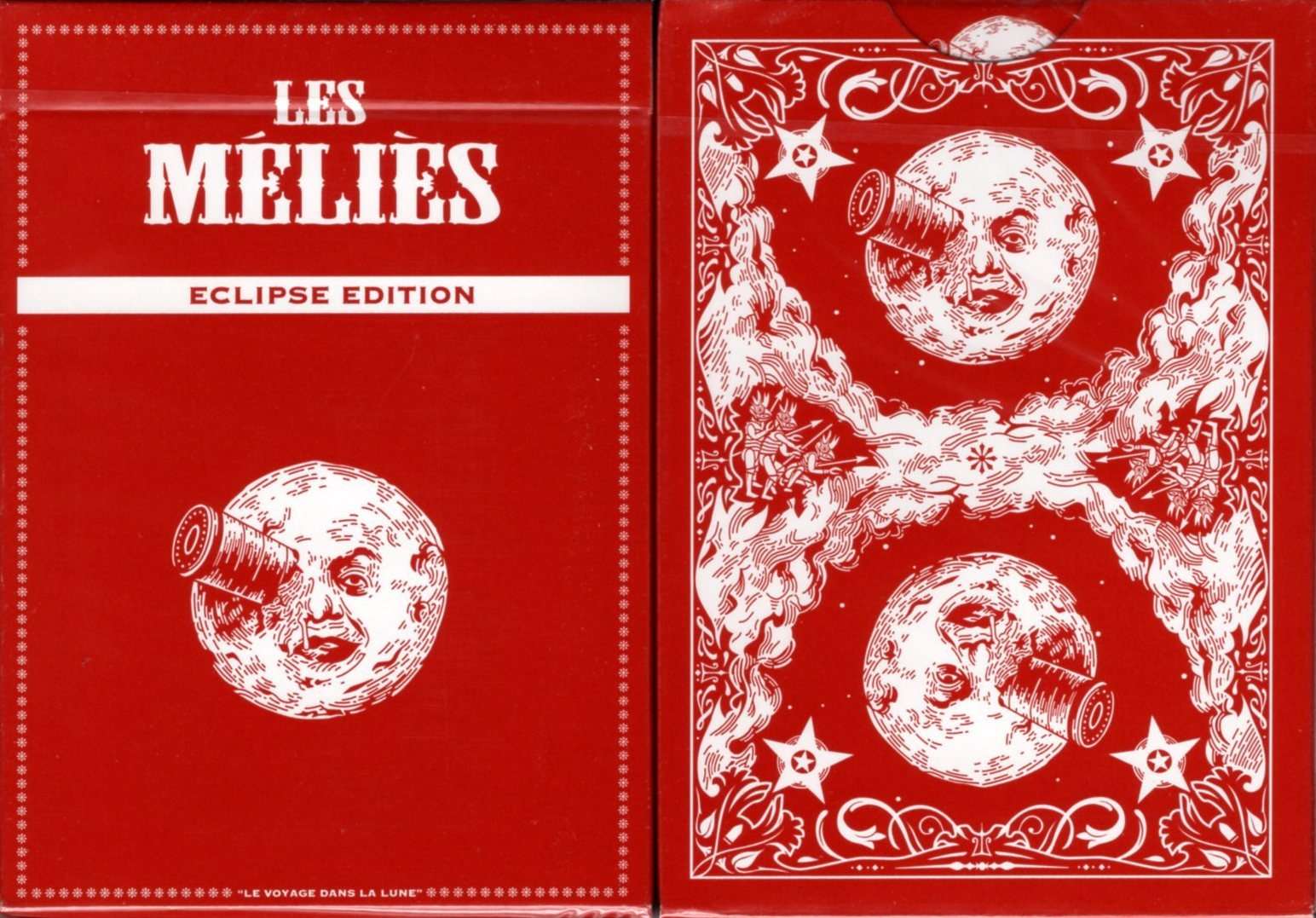 Les Méliés Red Eclipse Playing Cards USPCC