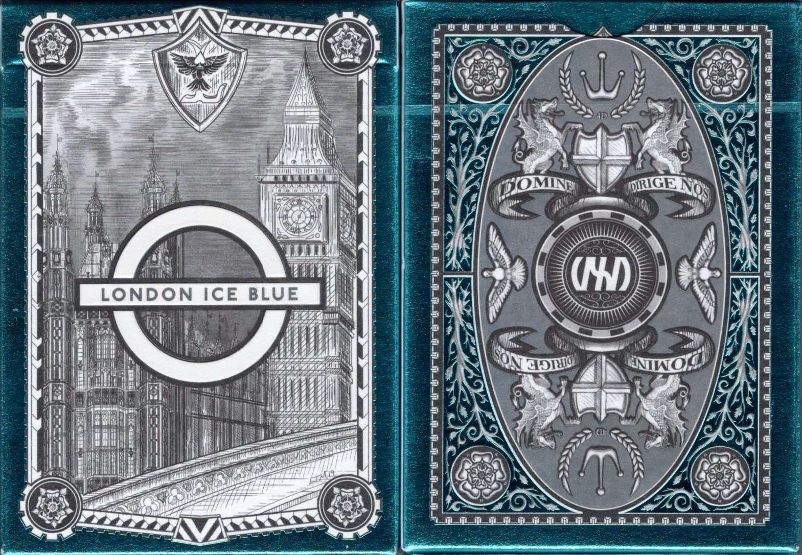 London Ice Blue Diffractor Playing Cards