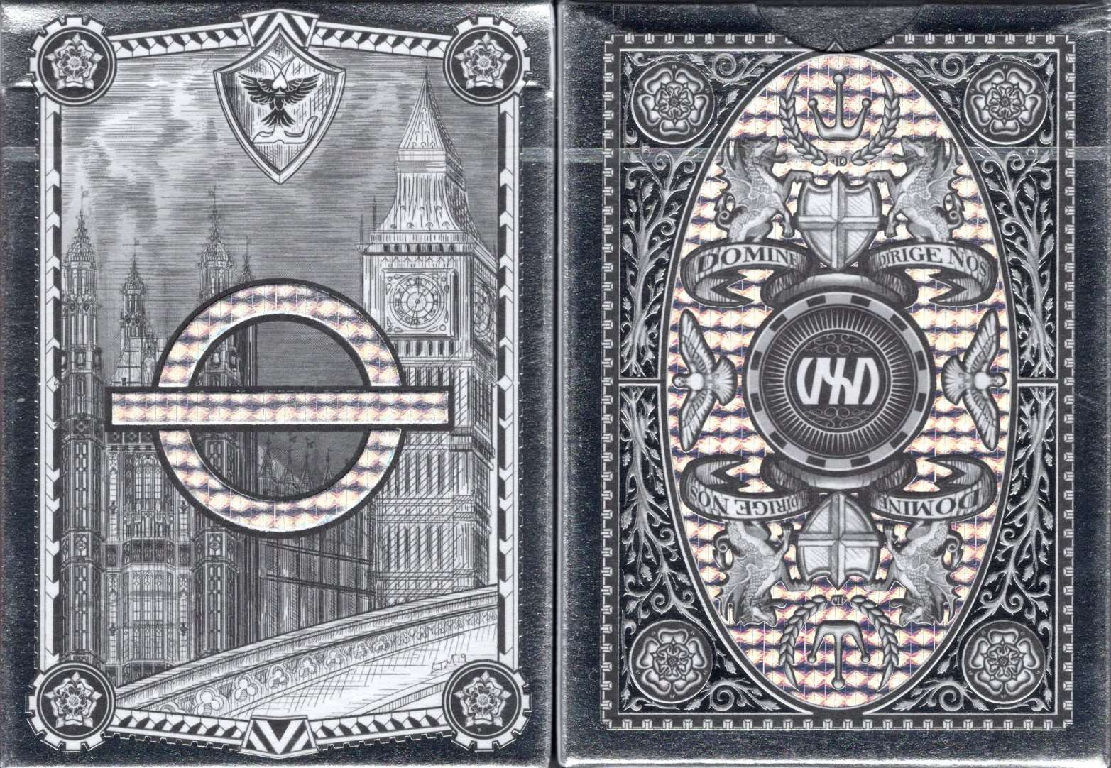 London Silver Diffractor Playing Cards