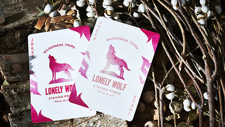 Lonely Wolf Pink Playing Cards USPCC - Image 5