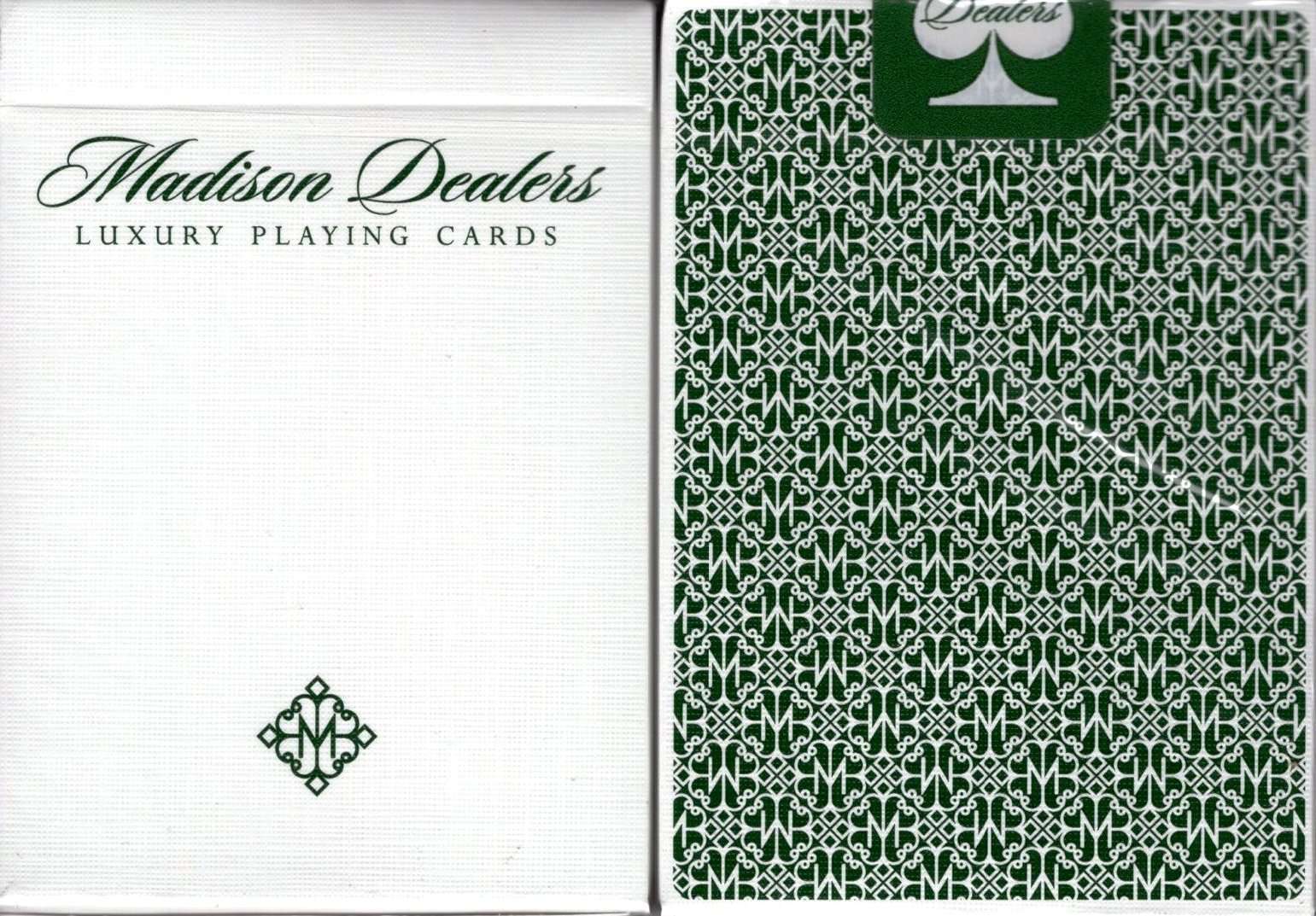 Madison Dealers Green Playing Cards USPCC