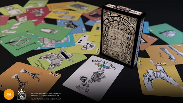 Magician Knows V1 Color Playing Cards by 808 Magic and Alan Wong - Image 3