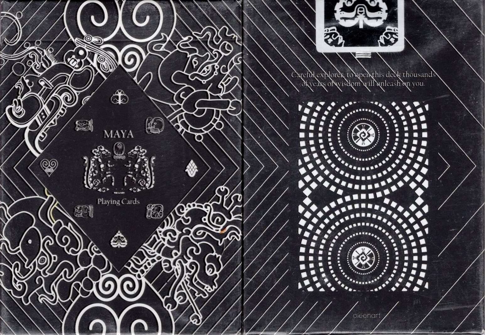 Maya Magic Black Playing Cards