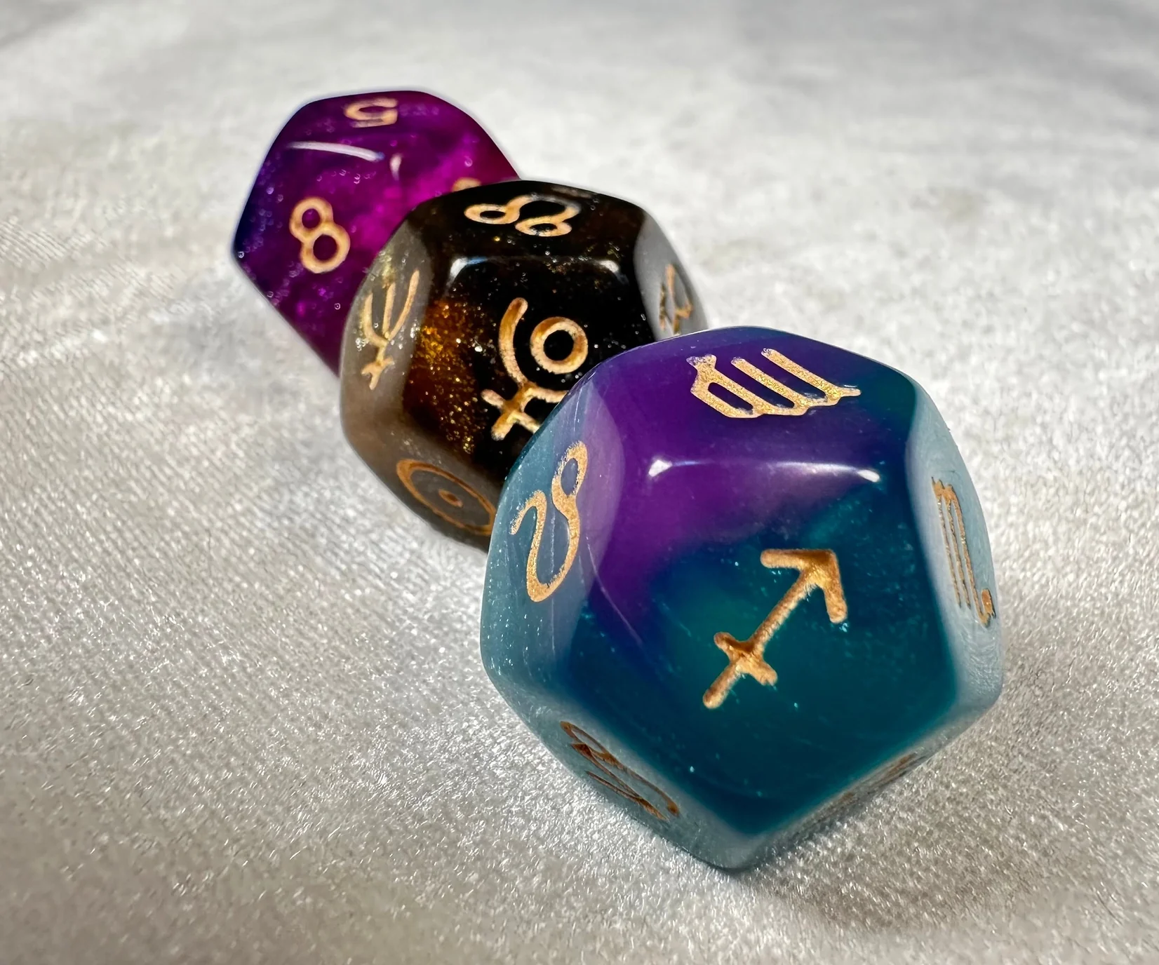 Meteodice Galaxy - Themed D12 Astrology Dice - Image 2