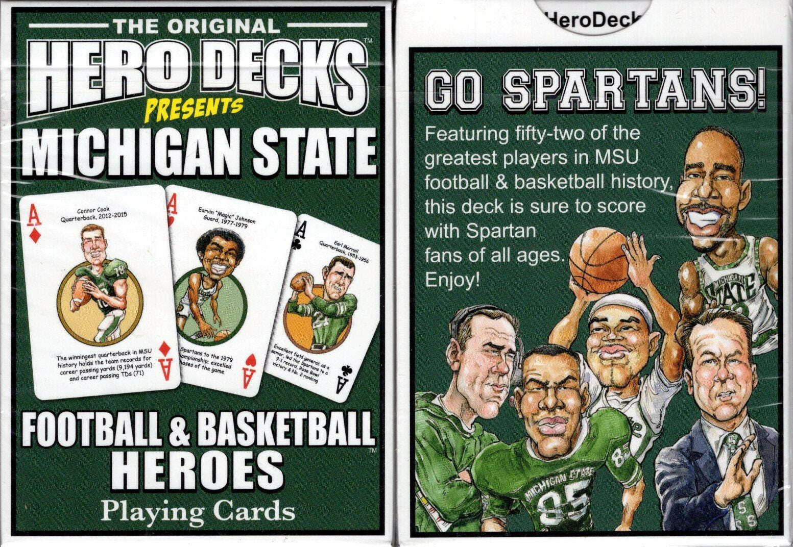 Michigan State Football & Basketball Heroes Playing Cards
