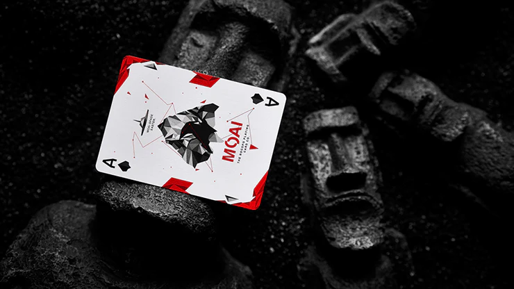 MOAI Red Playing Cards USPCC - Image 3