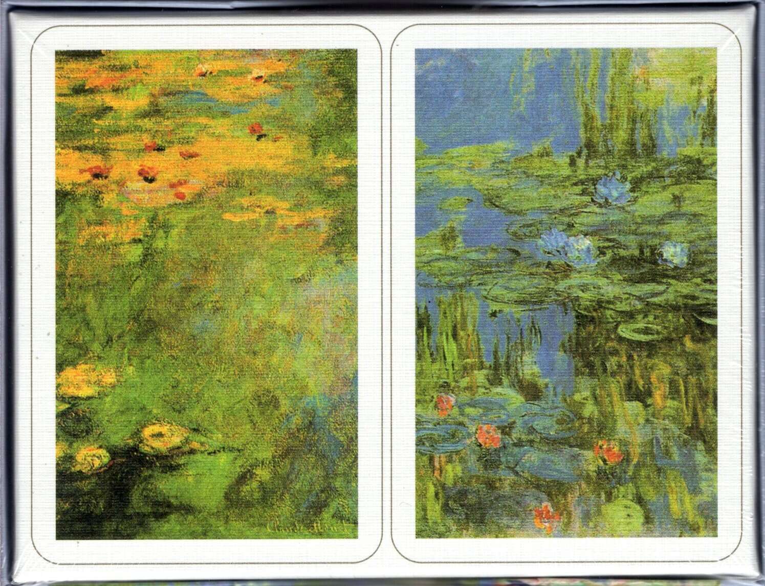 Monet Lilies 2 Deck Set Bridge Size Playing Cards Piatnik - Image 2