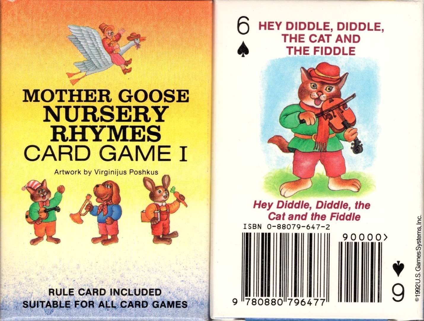 Mother Goose Nursery Rhymes Playing Cards USGS