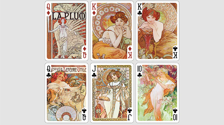 Mucha Gismonda Standard Gold Playing Cards TCC - Image 2