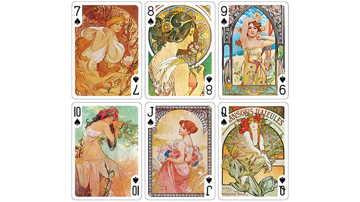 Mucha Princess Hyacinth Silver Playing Cards TCC - Image 3