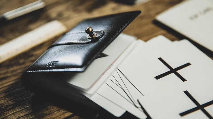 Multi Packet Black Leather Card Holder Folder - Image 4