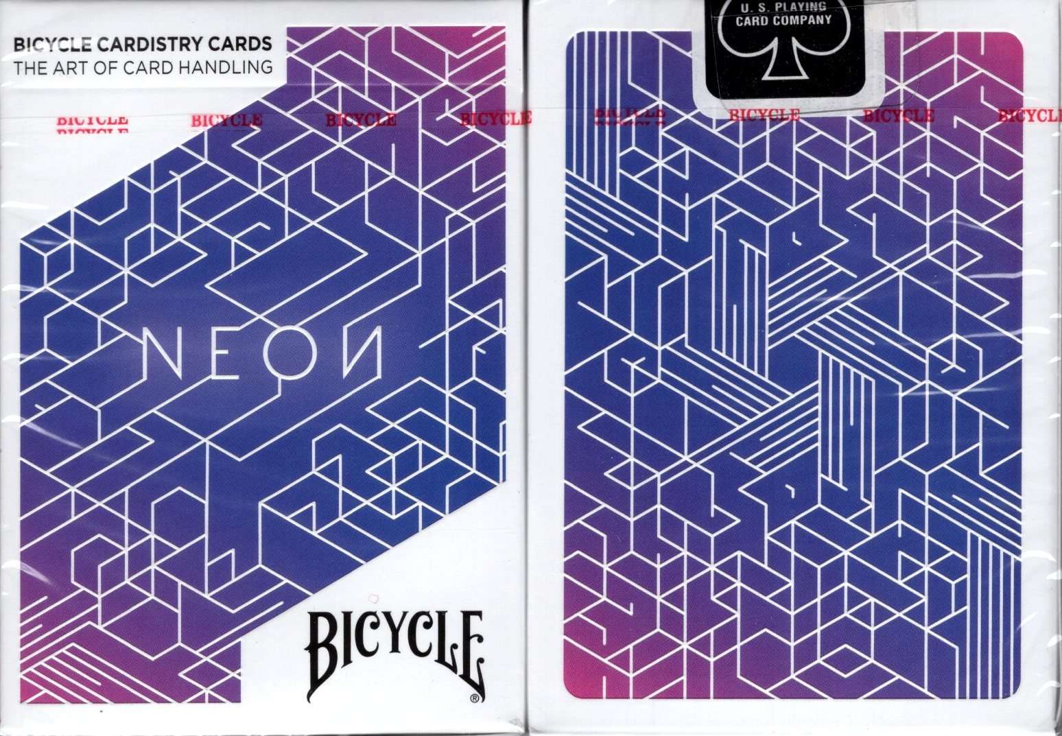 Neon Blue Aurora Bicycle Cardistry Cards